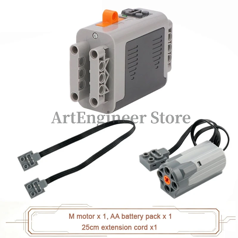 Enhanced High Torque Servo Motor Set for Technical Building Block Construction