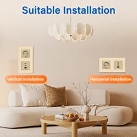 BSEED 65W USB C Wall Sockets Double Type-c USB Fast Charging Power Ports For Computer Phone With EU Socket Plastic Frame 157mm - Image 4
