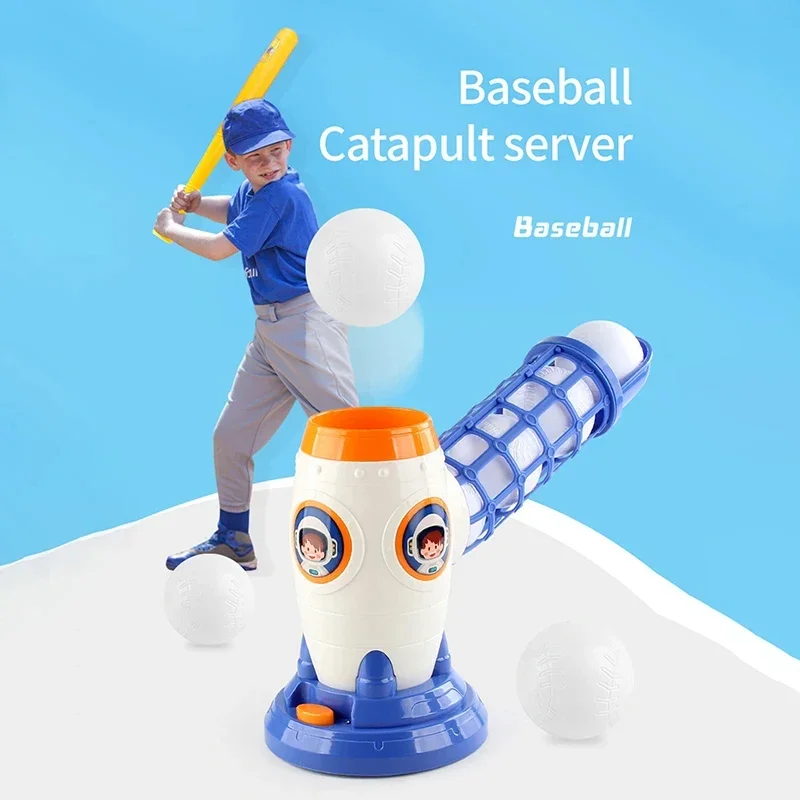 Sport Baseball Toy Base Ball Luancher T-Ball Pitching Machine Ball Launcher Kids Outdoor Sports Toys for Throw and Catch