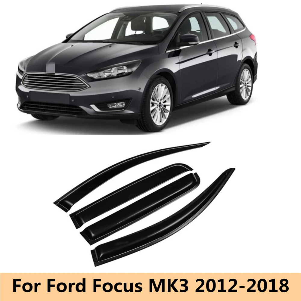 

Car Side Window Visor Deflector Vent Awnings Shelters Rain Guard Cover For Ford Focus MK3 2012 2013 2014 2015 2016 2017 2018