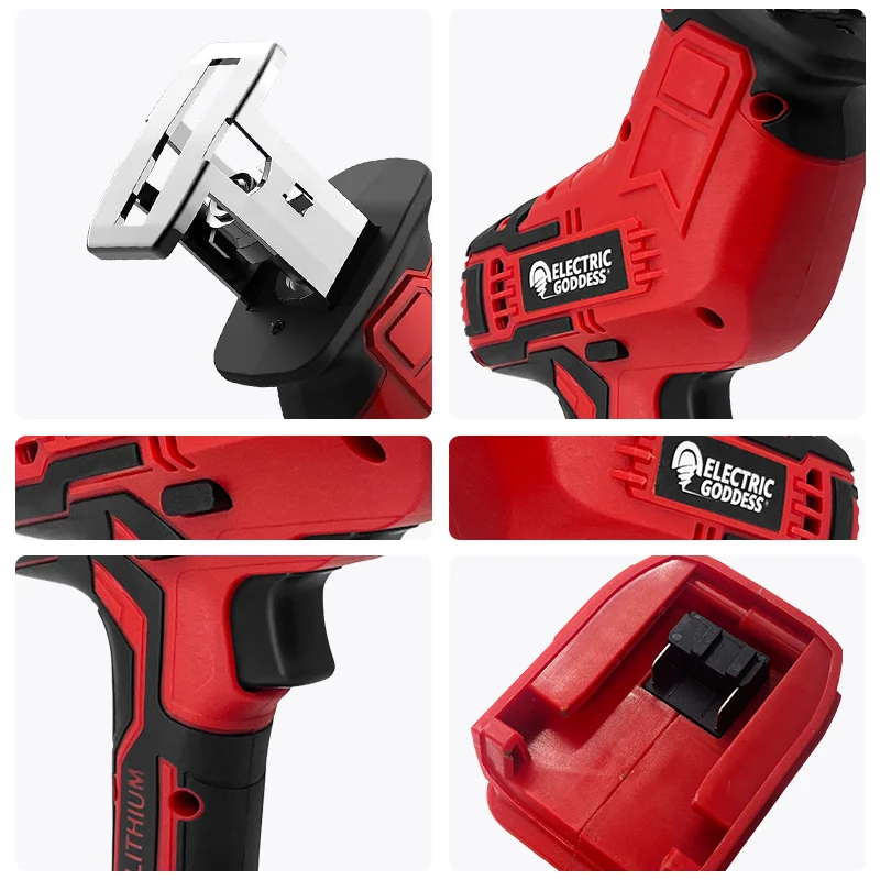 Electric Goddess Reciprocating Saw Cordless Multifunctional Metal Tree Cutting Saw Power Tool For Milwaukee 20V Battery ﻿Pin