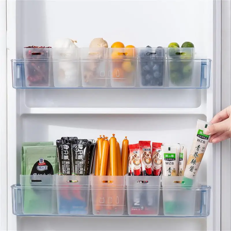 5 Sizes Plastic Transparent Fridge Storage Box Stackable Kitchen Cupboard  Cabinet Organizers Food Container Spice Organizer - AliExpress