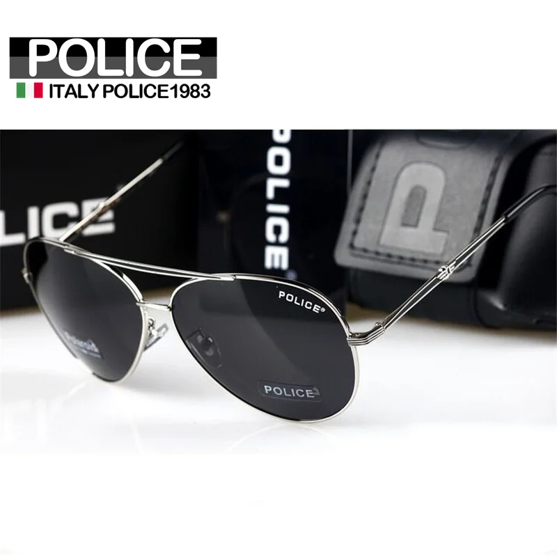 Italy Police Sunglasses Polarized 1983 for Men Mirror Colors Pilot