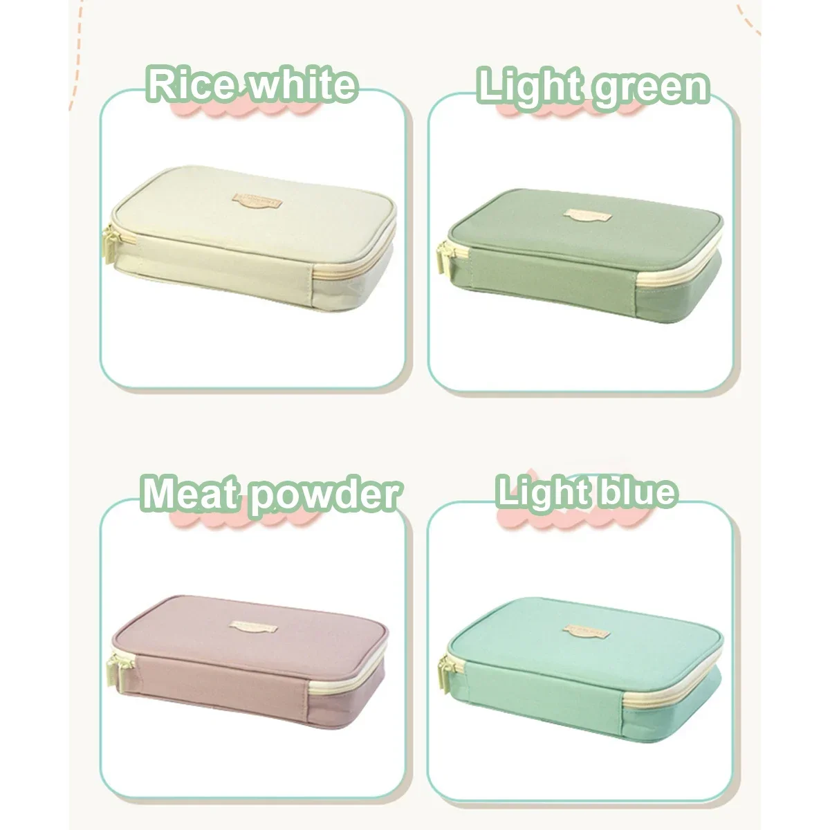 Simple Pencil Case Large Capacity Korean Organizer Pouch Cute Pen Bag for Student Back to School Supplies Stationery