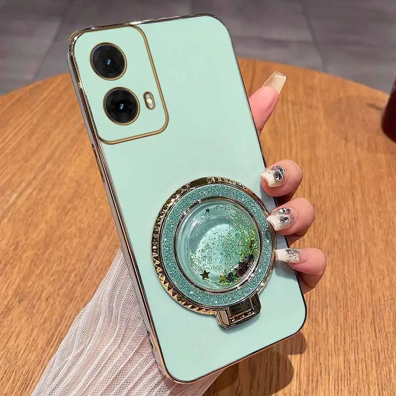 Premium Circular Support Plating Phone Case Cover