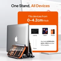 CABLETIME Support Vertical pour Ordinateur Portable Support par Gravité de Bureau Support pour Ordinateur Portable iPad Support pour Surface HP Dell MacBook Pro Air 4