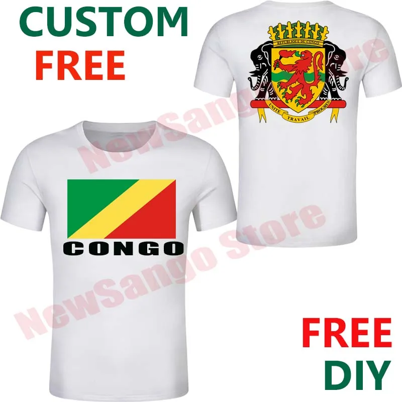 T-Shirt Giovanile Repubblica Del Congo Congo Brazzley Kids Child Football Jersey Nome Personalizzato Numero Logo Su Vestiti Casual