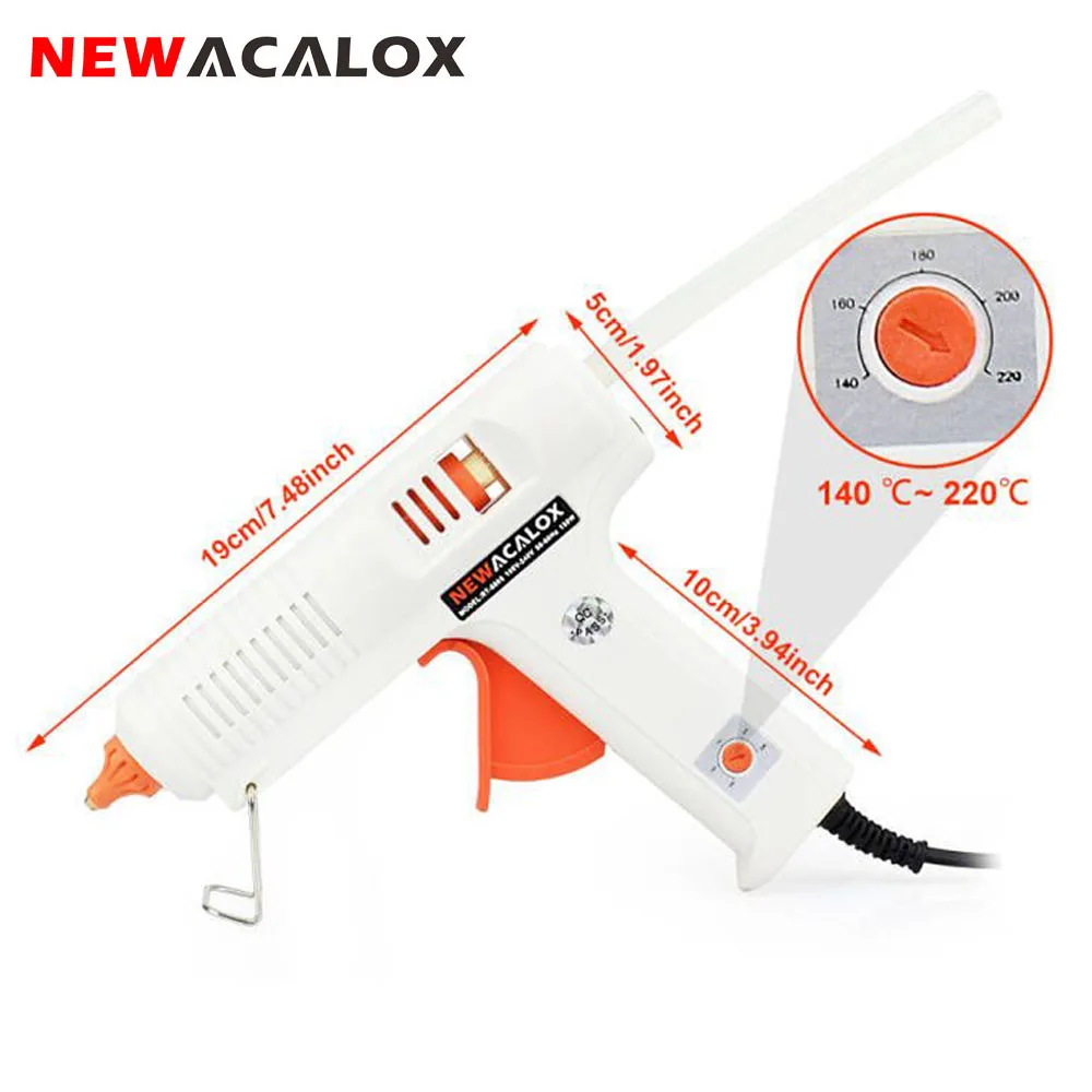 NEWACALOX 150W EU DIY Hot Melt Glue Gun 11mm Adhesive Stick Industrial Electric Silicone Guns Thermo Gluegun Repair Heat Tools 12v 220v silicone rubber heating pad square rubber electric heat mat plate flexible waterproof 3d printer glue sticker adhesive