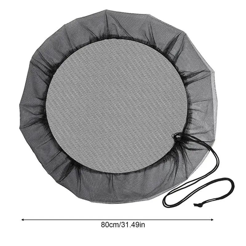 Water Barrel Filter Water Barrel Screen Water Barrel Filter Black Soft Leaf Guard Reusable Rain Tank Mesh Cover With Drawstring For Yard Garden