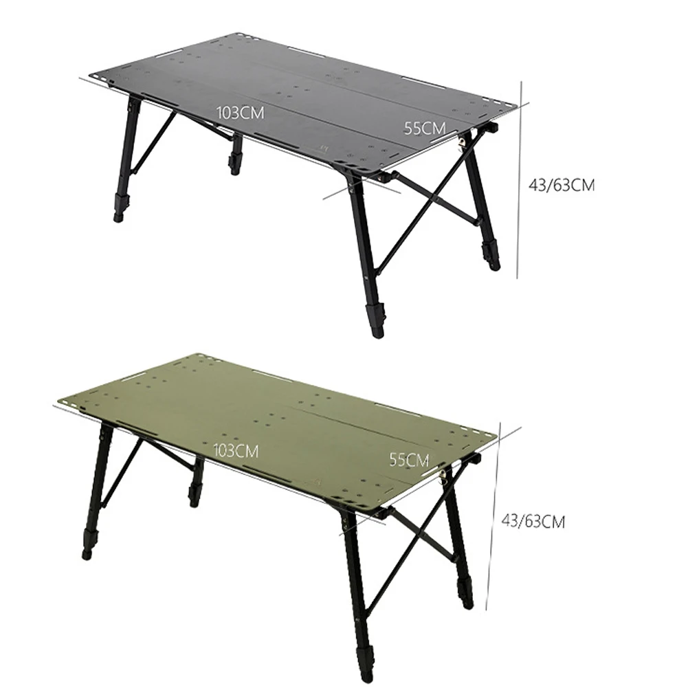 

Portable Camping Aluminum Alloy Folding Table Multifunctional Light Weight Table Outdoor Picnic Barbecue Height Adjustable Table