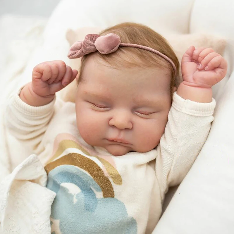 

21Inch Reborn Doll Kit Peaches Soft Touch Fresh Color Unfinished Unpainted DIY Doll Parts