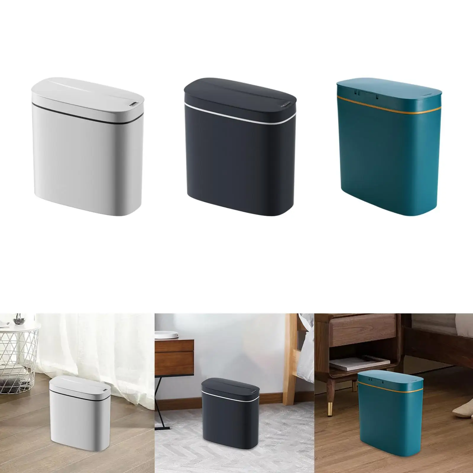 지능형 유도 쓰레기통, 전기 쓰레기통, 좁은 욕실 쓰레기통