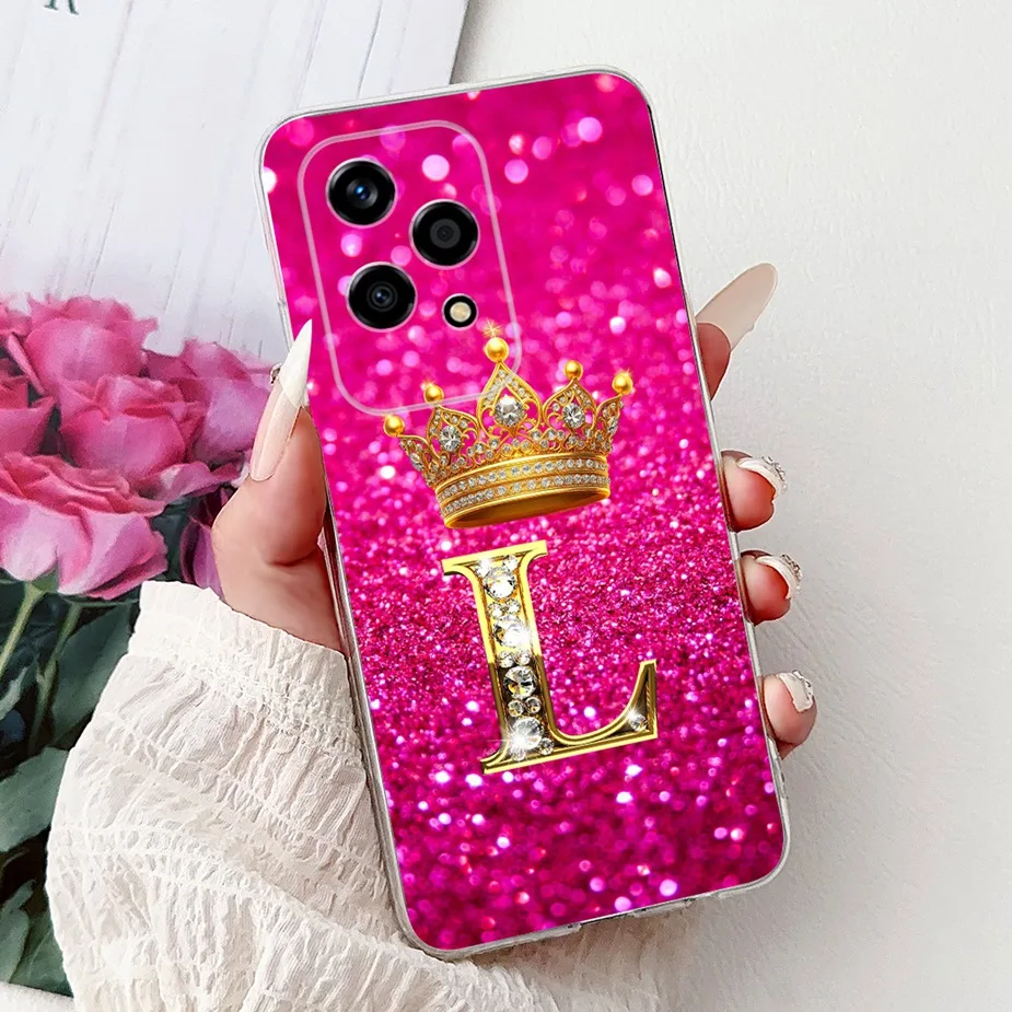 Luxury Fashion Crown Letters Clear Silicone Soft Slim Phone Case
