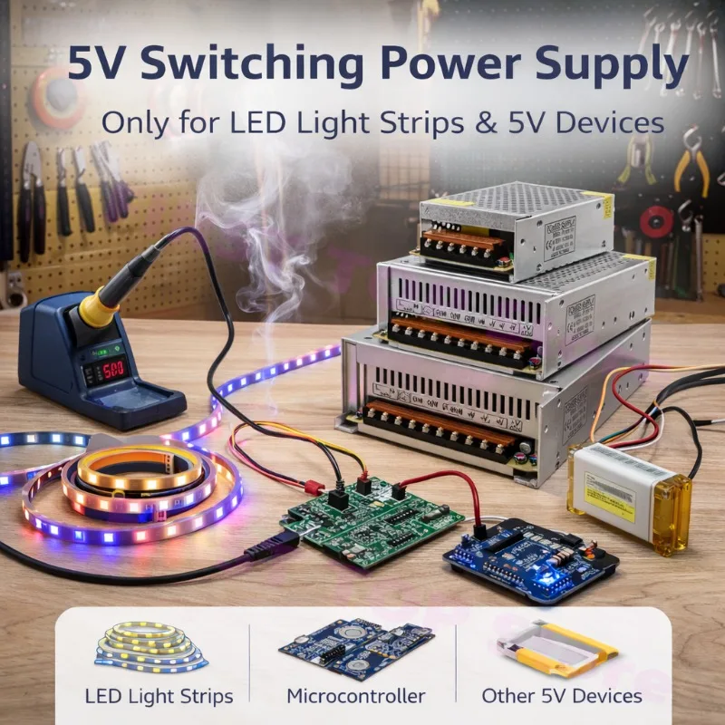 Universal AC-DC Switching Power Supply with Enclosed Aluminum Housing