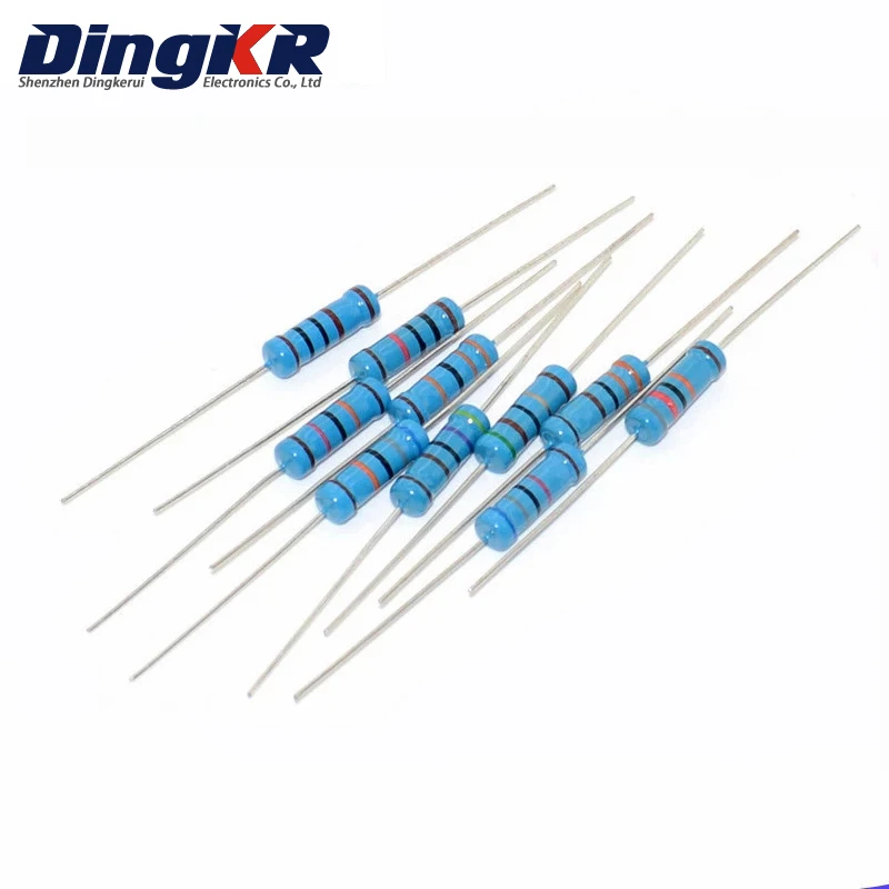 20pcs 2W Metal film resistor 1% 2.2R 4.7R 10R 22R 47R 100R 220R 470R 1K 10K 100K 2.2 4.7 10 22 47 100 220 470 1R ~ 1M ohm