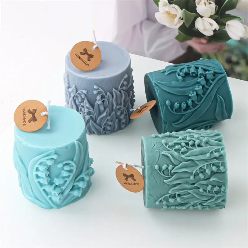 

Embossed Flower Silicone Candle Mold, Handmade, Scented Candle, Plaster Making Supplies, Resin Mould