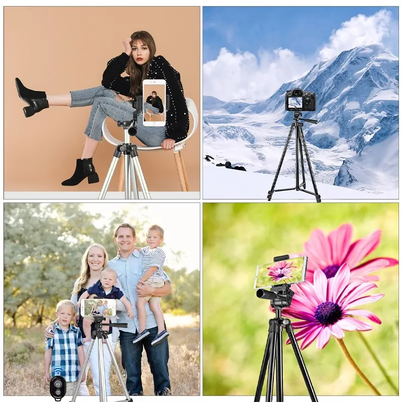 Tripod for Phone 150cm Video Recording Phone Tripod Stand with Bluetooth Remote Universal Camera Photography Stand