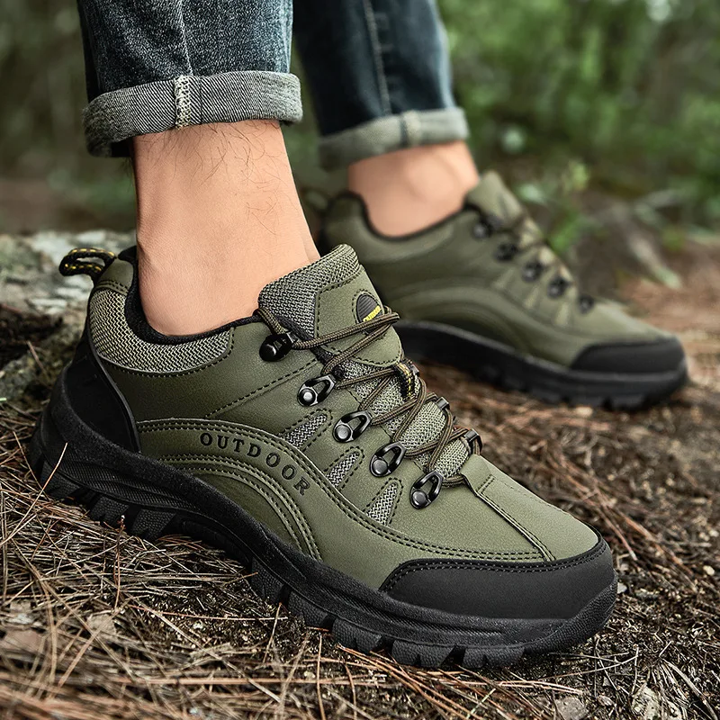 

Large Size Green Hiking Shoes Men Outdoor Shoes Breathable Camping Trekking Sneakers Men Military Tactical Shoes Senderismo 2023