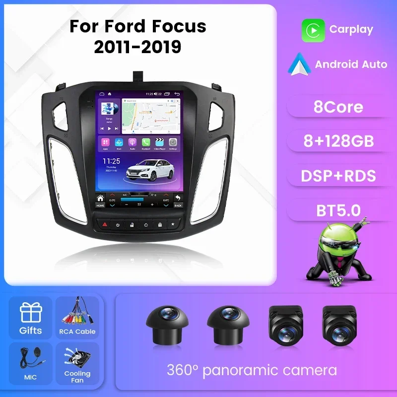 Tesla Touchscreen Stereo for 2012 2013 2014 2015 Ford Focus with Carplay