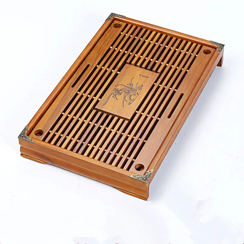 [grandness]-household-chinese-kung-fu-tea-tray-solid-wood-tea-tray-table-tea-43-28-6cm-kungfu-gongfu-tea-set