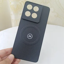 Matte Ultra - Thin Carbon Fiber Magnetic Phone Case - Sleek and Durable Back Cover for Moto Edge 40 (Black)