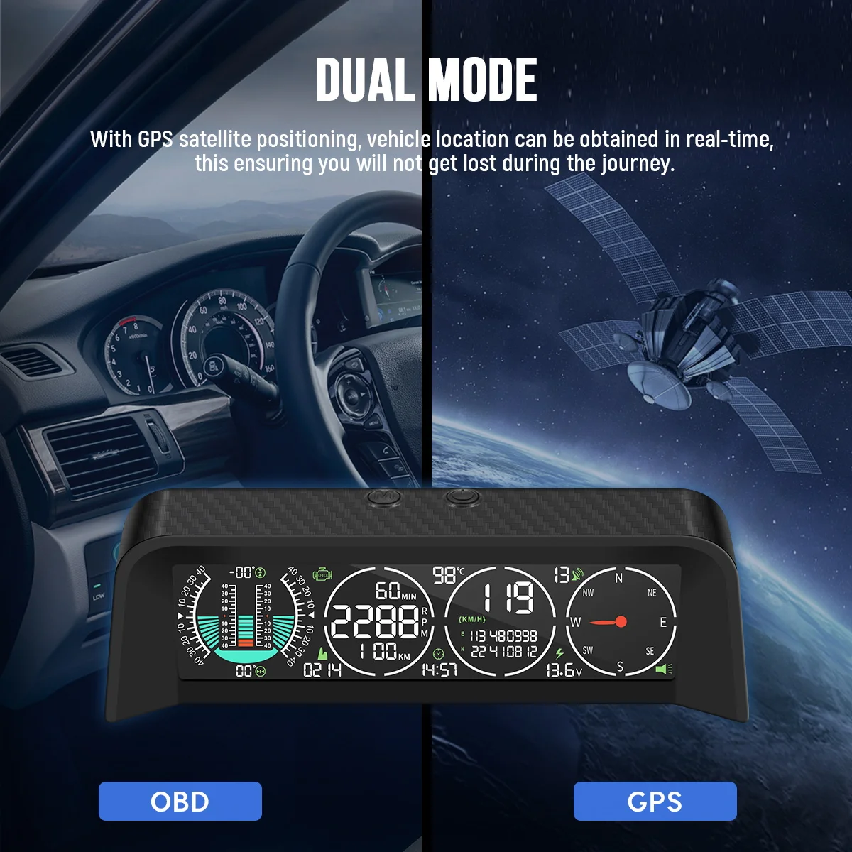 MRCARTOOL M80 ڵ  ÷ ӵ  , HUD ڵ ħ  浵  GPS OBD