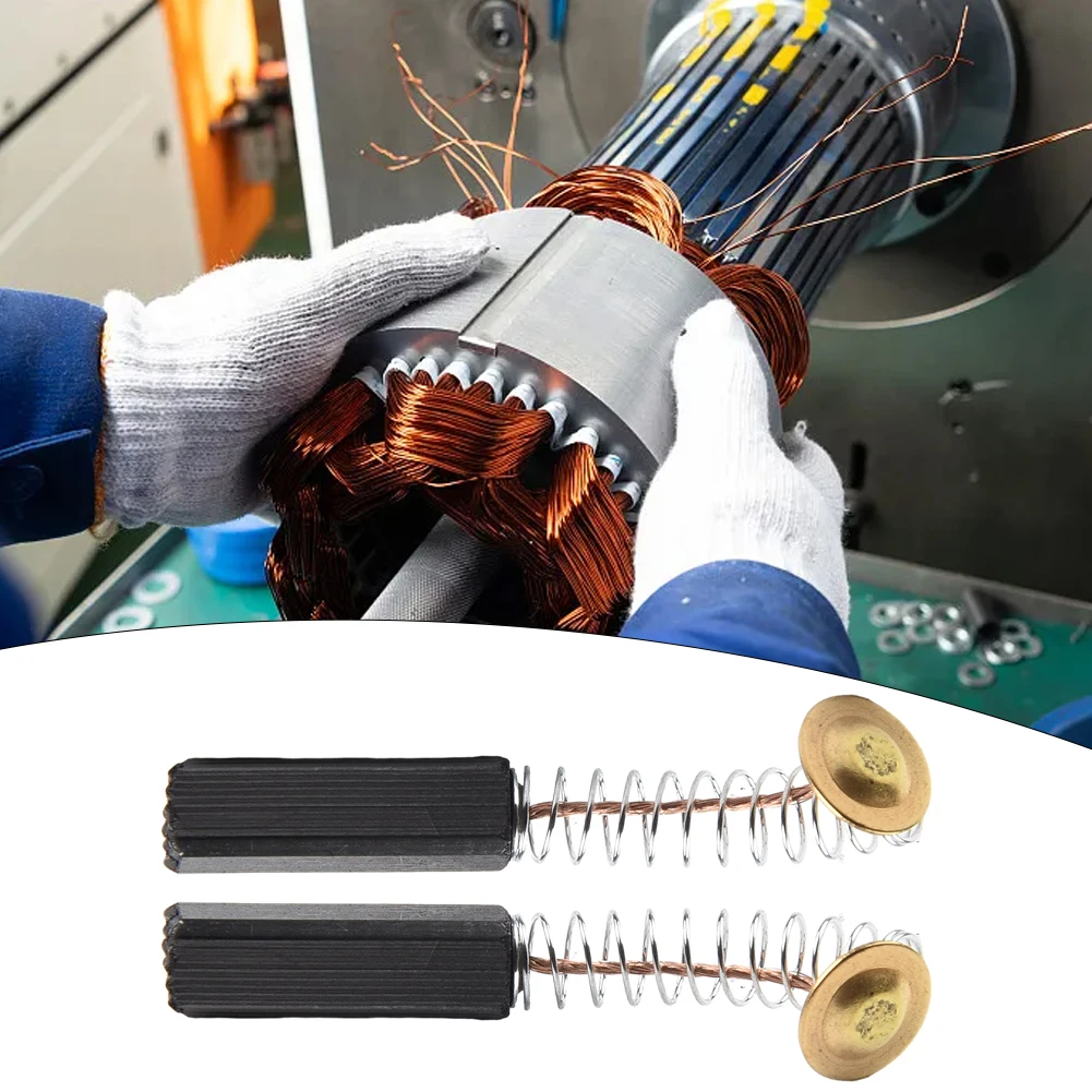 

10pcs Carbon Brush Power Tool Motor Coal Brushes Feathered 6x6x20mm Replacement Motorbrush Drill Thick Copper Wire Brush