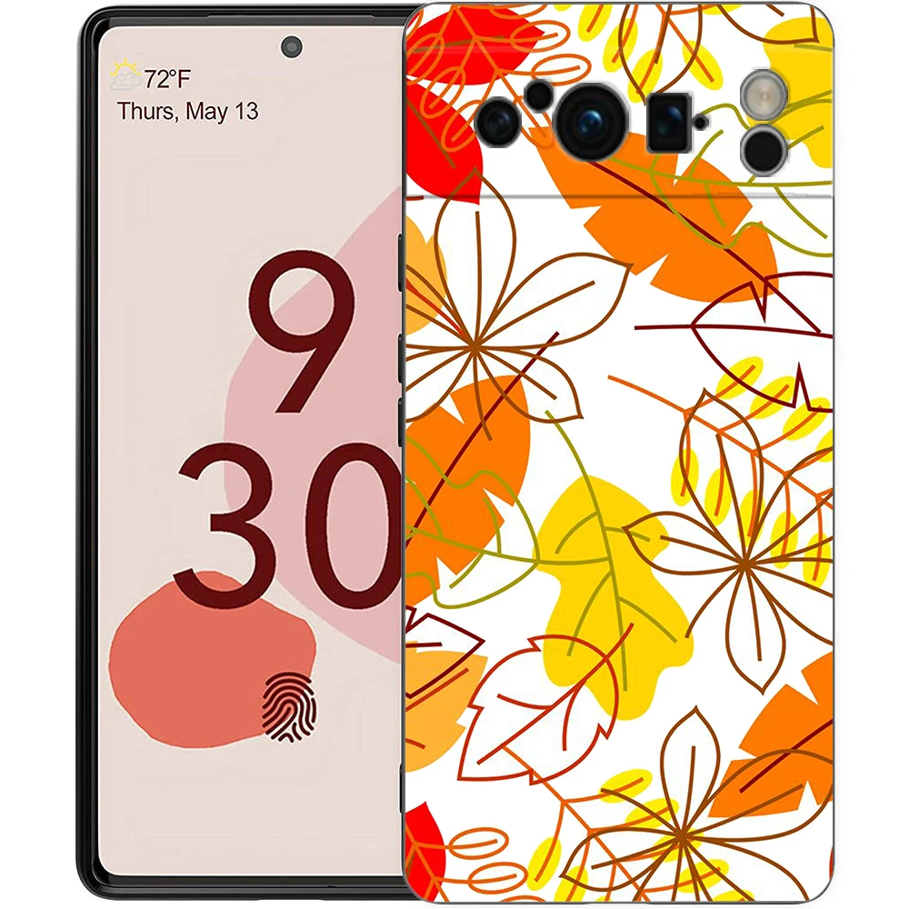 Autumn Fox Pumpkin Halloween Themed Shockproof Phone Case – Soft Silicone Black Cover