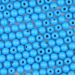 Vibrant Round Wooden Spacer Beads for DIY Jewelry and Accessories (Sky Blue)