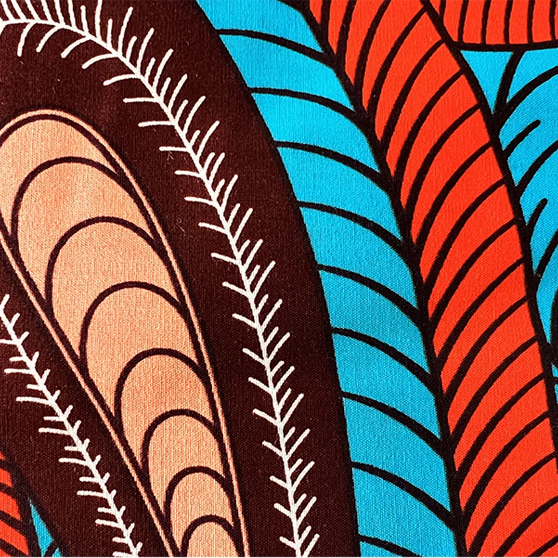 2024 Holland wax fabrics African style Ghana real wax 100% cotton 2020 new style high quality 6 yards 4