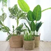 Natural Wicker Planter Basket  Flower Pot Home Garden Rattan Basket Straw Flower Basket 20/25/30CM 2