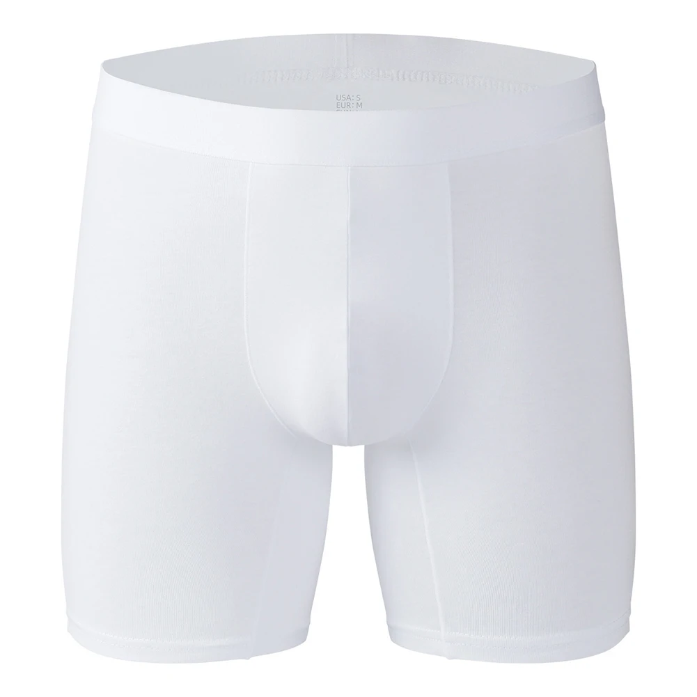 

Mens Breathable Boxer Briefs Elastic Cotton Panties Underwear Boxer Shorts Long Leg Comfort Underpants Men's Boxer Lingerie