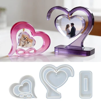 Heart Silicone Photo Frame Mold 1
