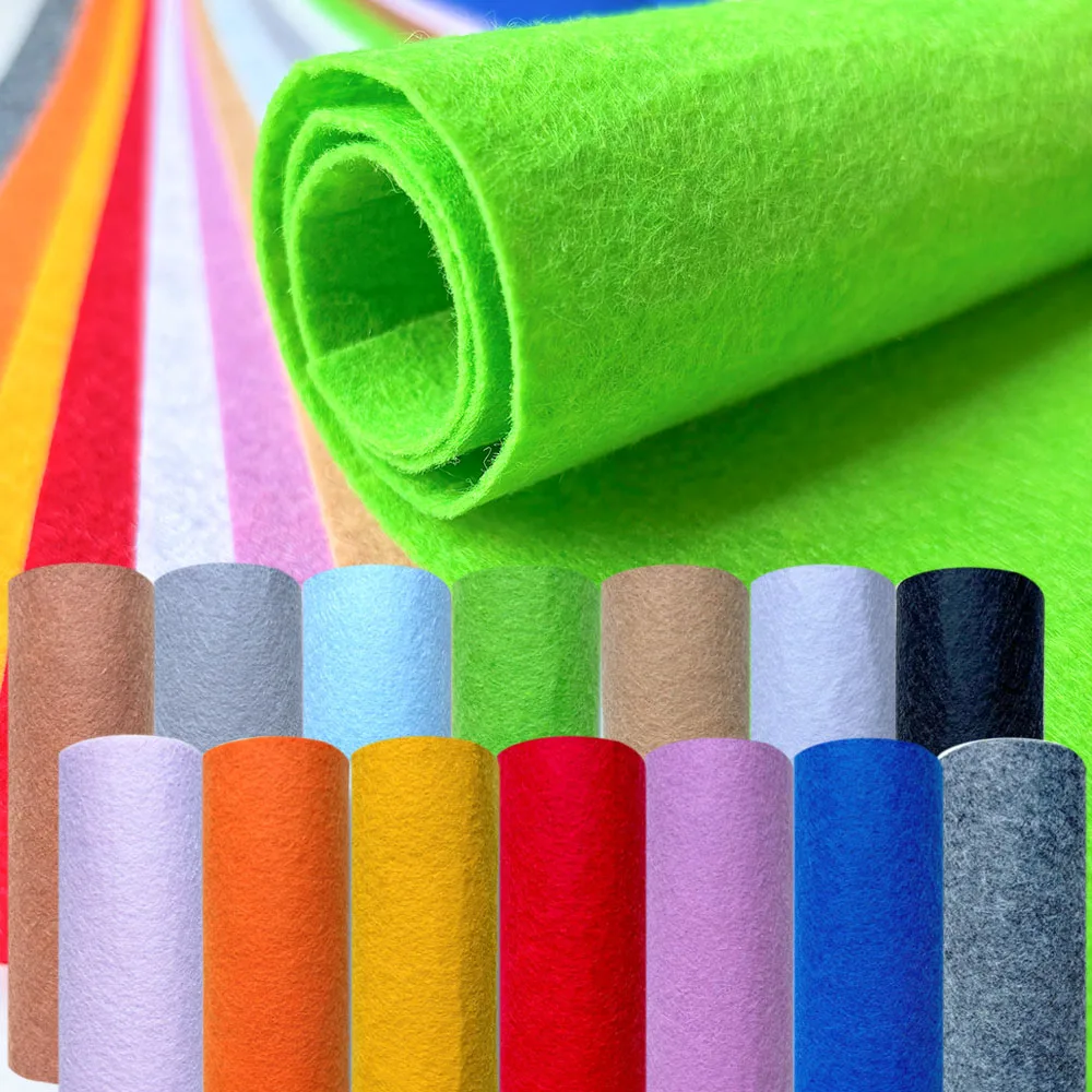 Felt Fabric Sheet 40/20*90cm Felt Fabric Sheet DIY Craft Felting Non-Woven for Sewing Doll Xmas Kid Patchwork School Projects Decor Assorted Color