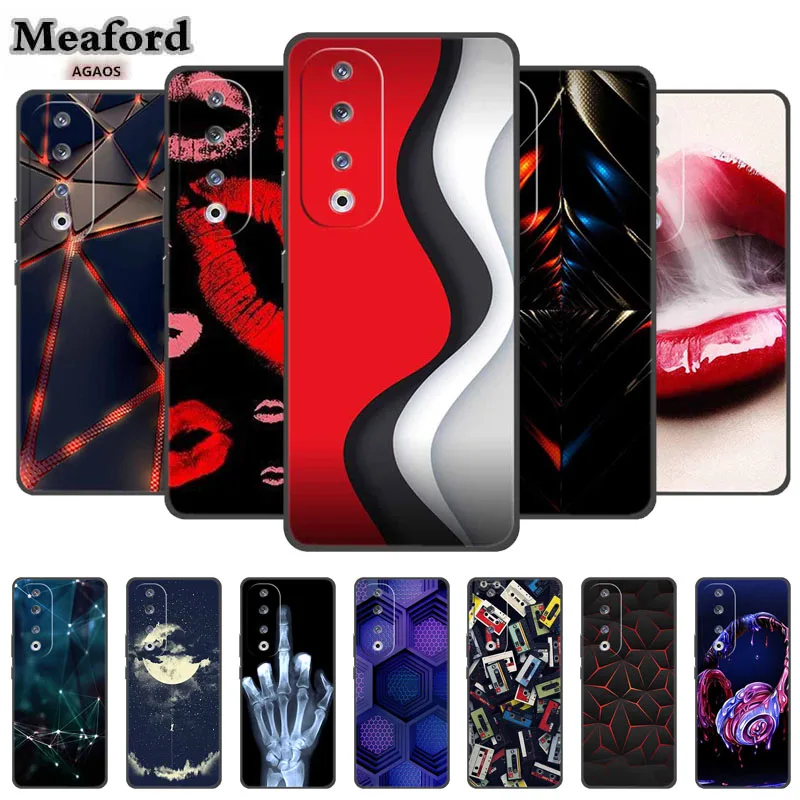 Phone Case for Honor 90 Lite Honor 90 5G Coque Bumper Funda Honor X50i 5G  Luxury Soft Silicone Back Cover Protective Phone Cases