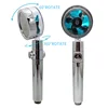 360°Swivel Shower Head Water Saving High Preassure Turbo Propeller Flow Showerhead with Fan Built-in Filter Bathroom Accessories 3