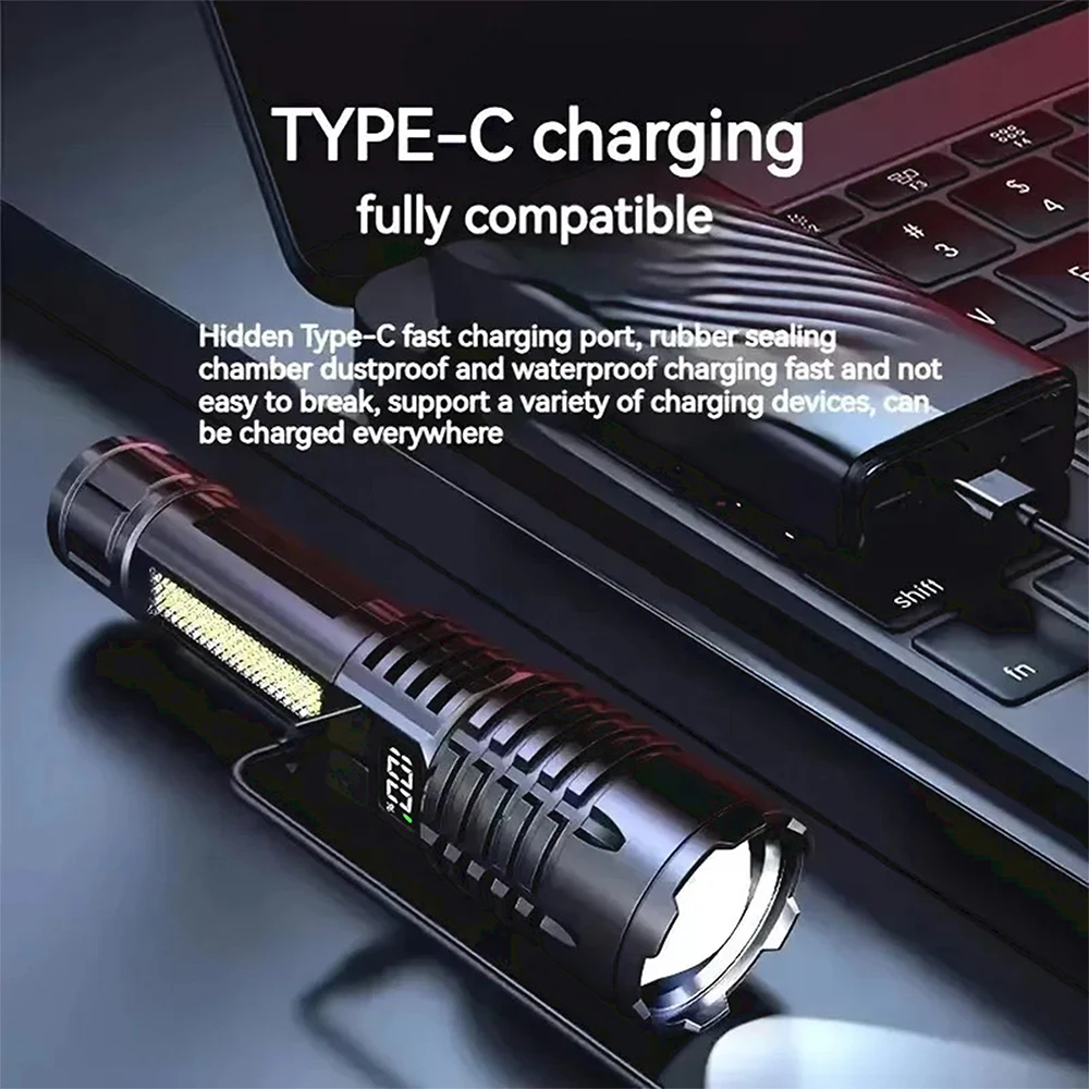 Rechargeable COB LED Flashlight 5