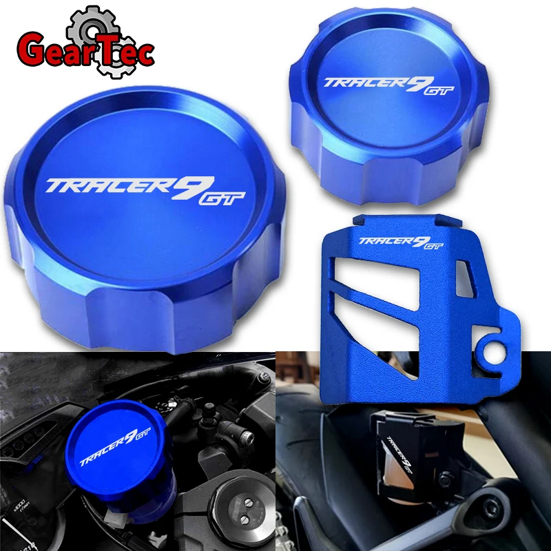 

For Yamaha Tracer 9 GT 9GT Tracer9GT Tracer 9GT 2022 2023 Motorcycle Front Rear Brake Fluid Reservoir Cap Cover Guard Protector