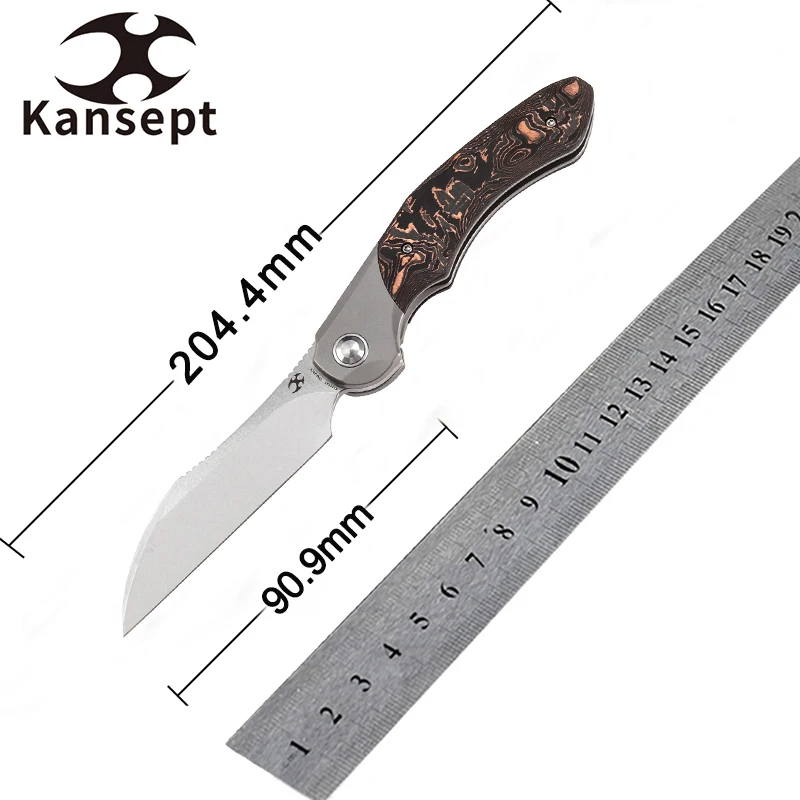 

Ножи kanseven Cosmos K1059A1 Stonewash CPM 20CV с титановым белым и черным небула, ножи Munko из углеродного волокна, предназначенные для повседневного использования