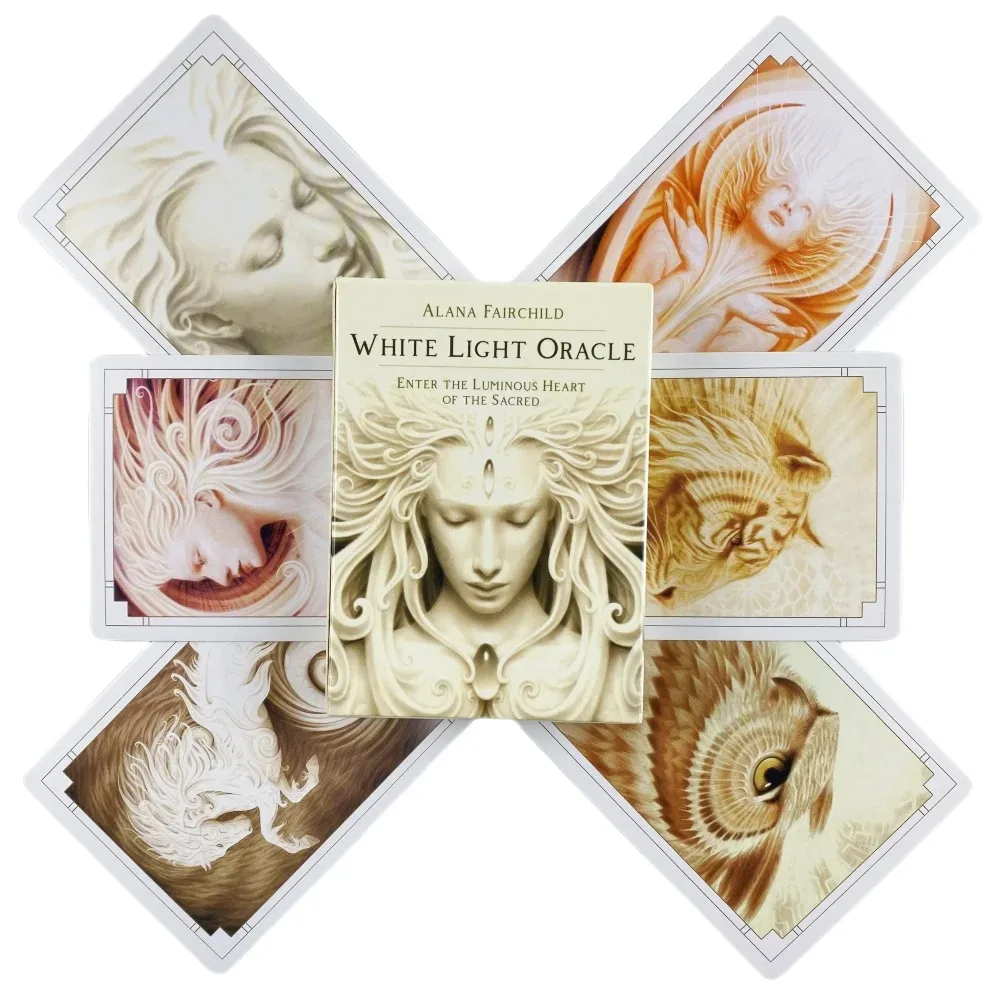 

White Light Oracle Cards A 44 English Visions Divination Edition Enter The Luminous Heart Of Sacred Deck Borad Games