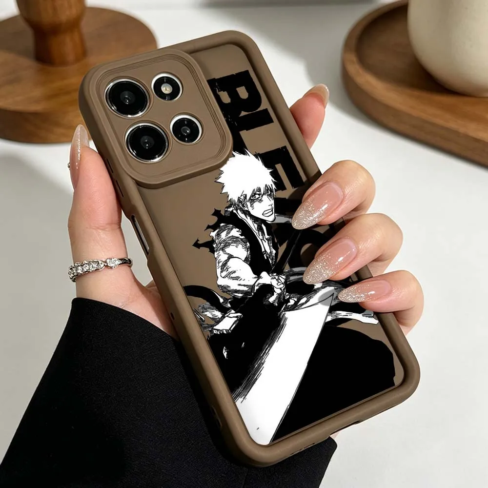 B-Bleach Anime Silicone Phone Case with Eye Ladder Design
