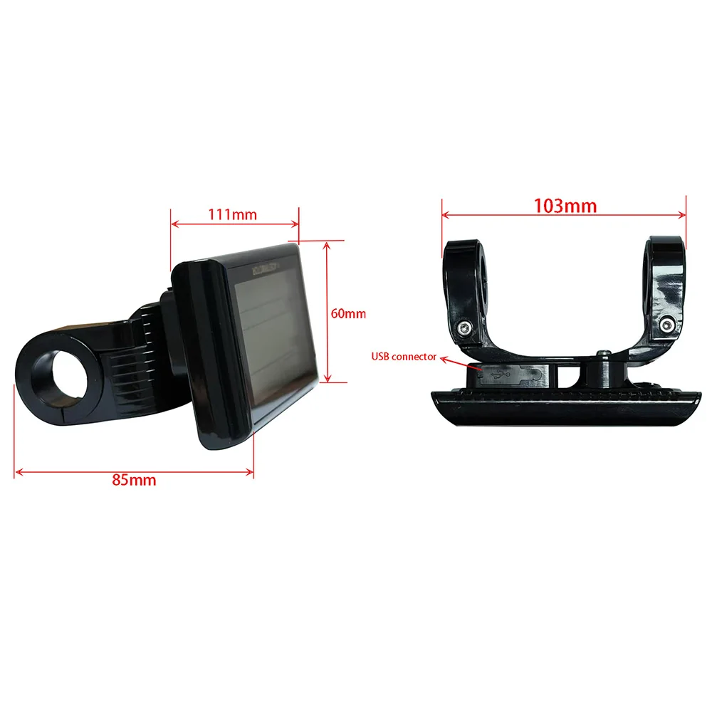 전기 자전거 디스플레이 화면 미터 S900 5핀 36V USB 포트 속도 컨트롤러 패널 부품 J 프로토콜 MTB 전기 자전거 팻 바이크용