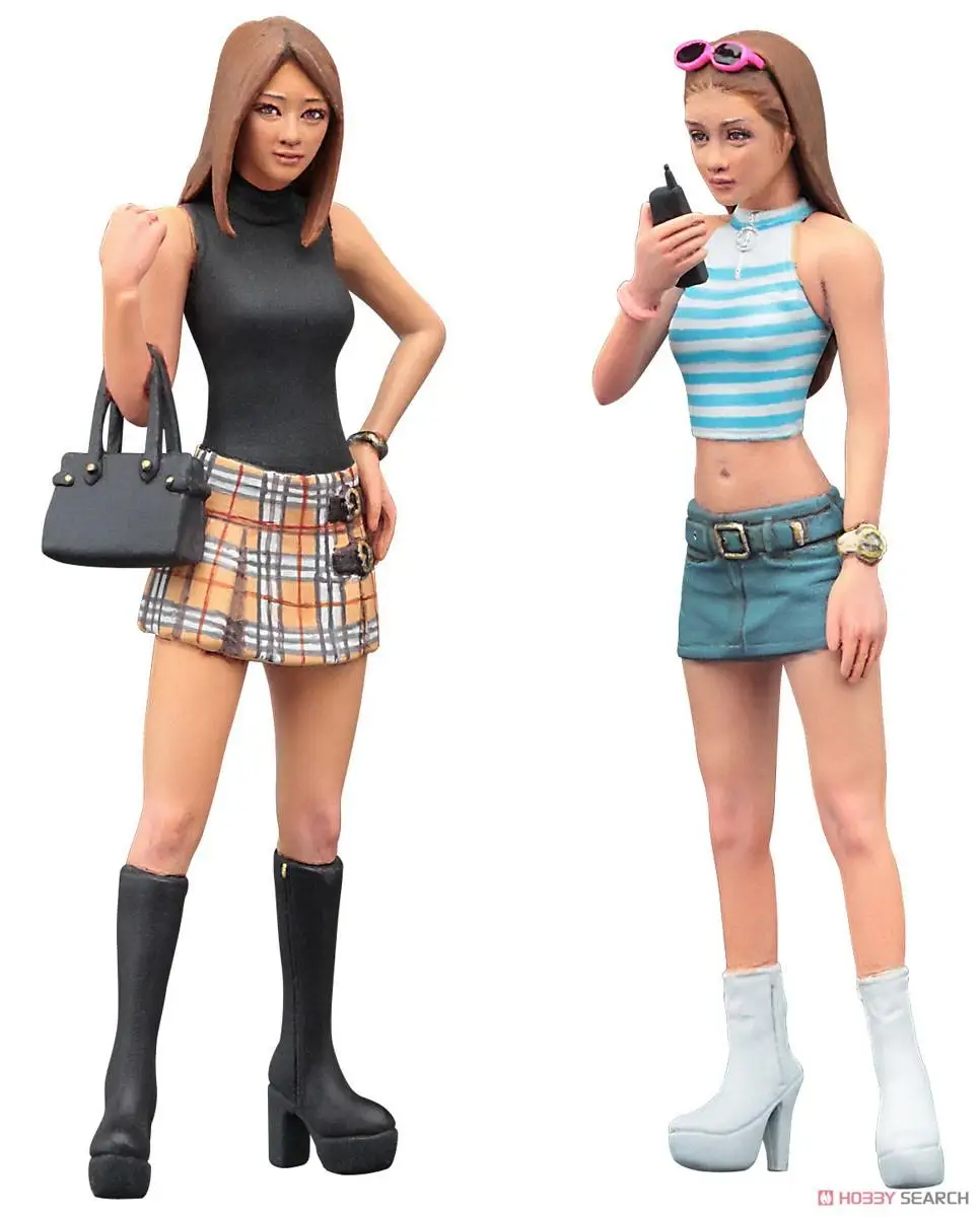 Hasegawa 29102 1/24 Anni '90 Platform Boots Girls Figure (Modello In Plastica)