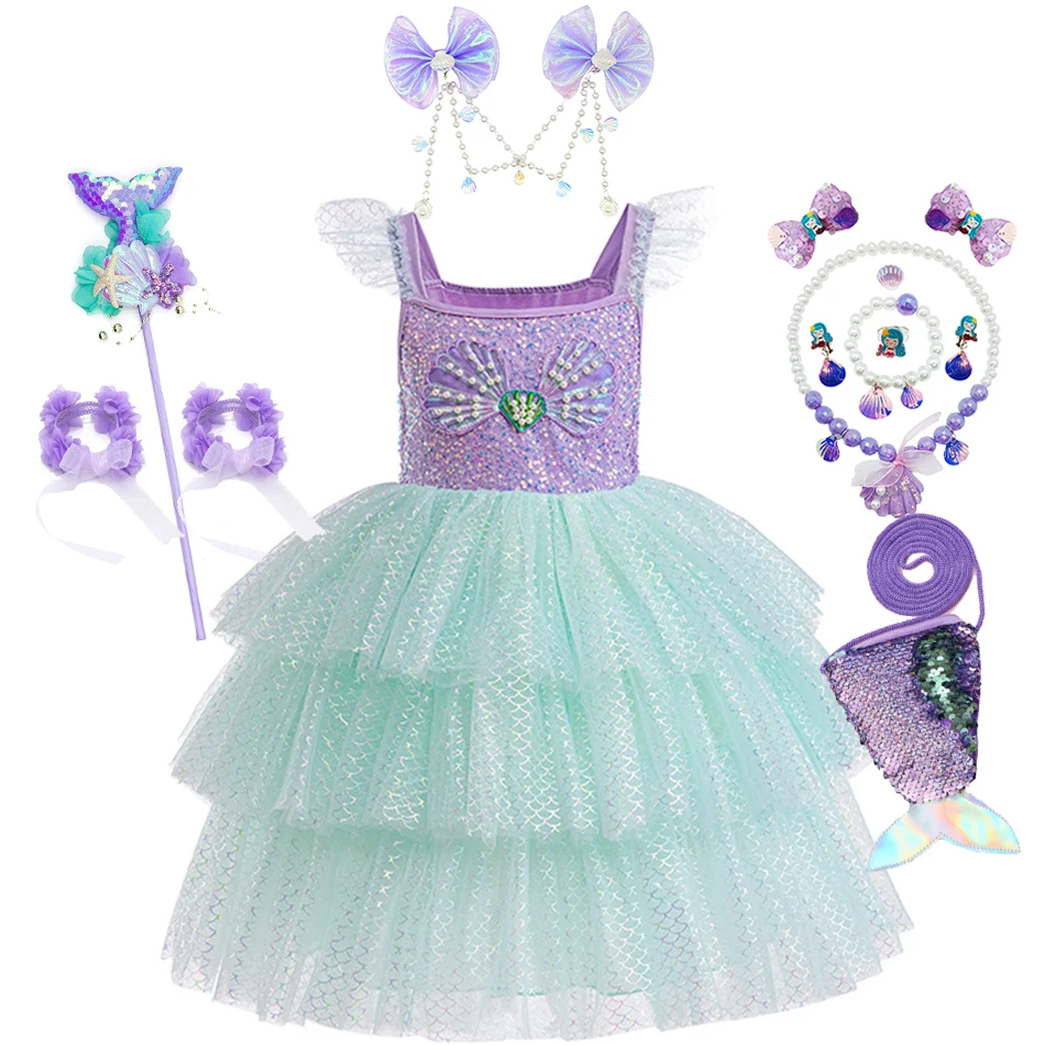 chinese dress ladies Little Mermaid Inspired Dress 6 Years main image 1