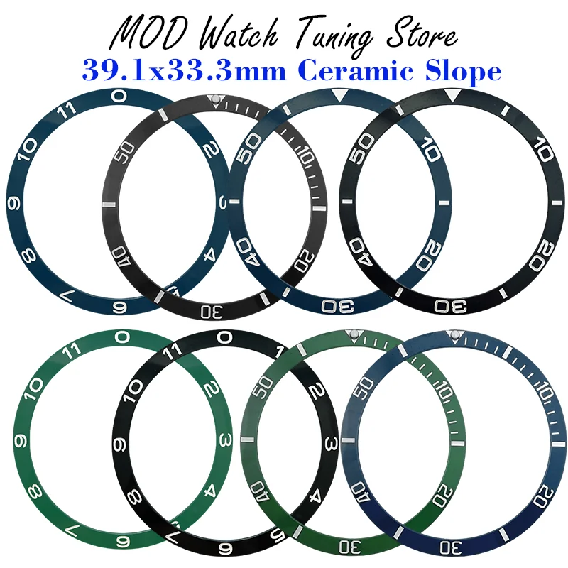 

39.1*33.3mm Ceramic Slope Bezel Insert for Tudor Pelagos LHD FXD Seiko Watch Case Parts Men Diving Watches Case Replace