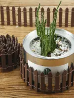 1 mini wooden fence, fairy garden miniature garden flower pot accessories, home room garden decoration 6