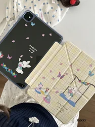 Stylish White and Blue Polka Dots Tablet Case Cover - iPad Pro 2022 11in (PKZ268)