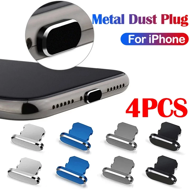 Metal Dust Plug For Iphone 14 13 12 Pro Protective Charging Port For Ios Anti Dust Proof Cover Cap For Apple Ipad Lighting Port