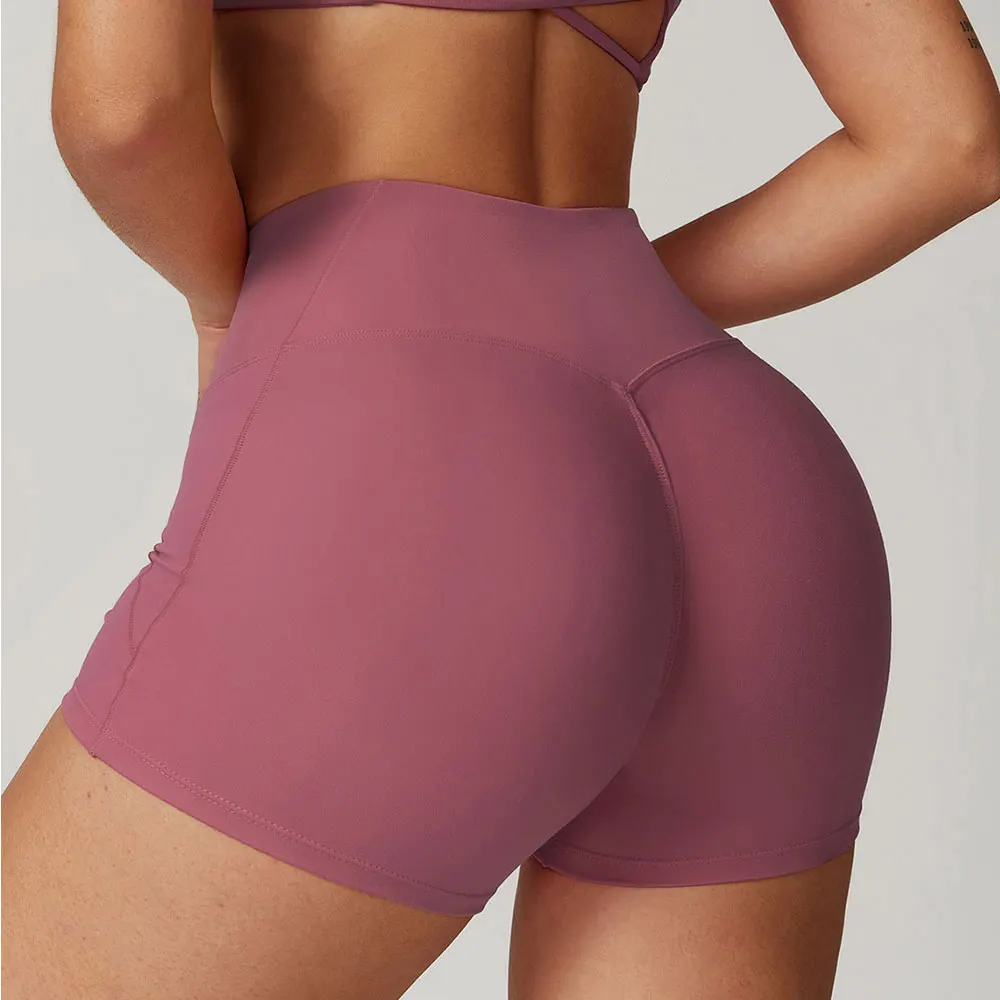 Summer Yoga Shorts Women Fitness Shorts Running Cycling Breathable Sports Leggings High Waist Workout Gym Push Up