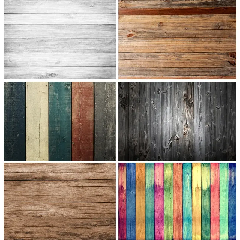 

Vinyl Custom Portrait Cloth Board Texture Photography Background Wooden Planks Floor Photo Backdrops Studio Props 201118REP- 01